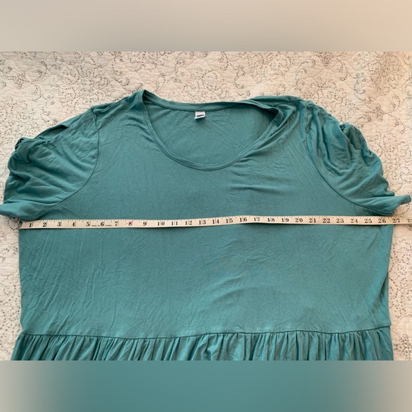 ☀️ Old Navy Women’s Plus Size 3X Babydoll Shirt with Knot Sleeve Detail - Picture 3 of 7